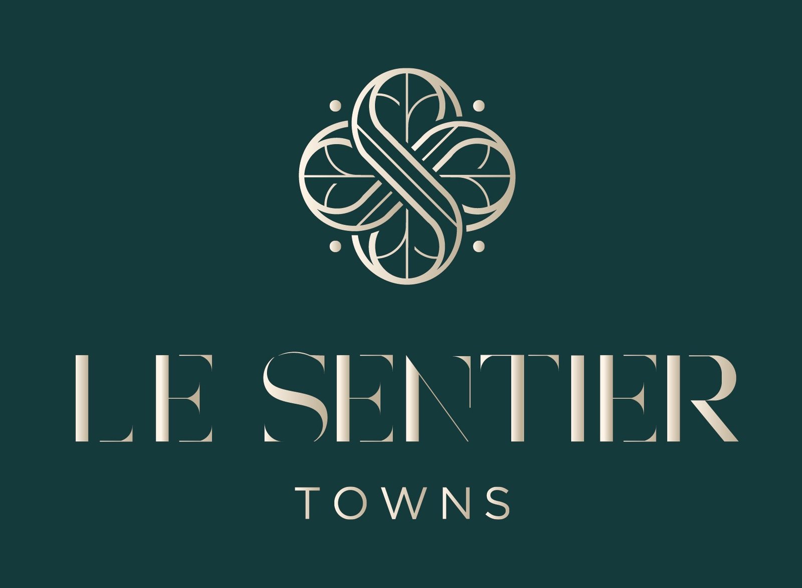 Le Sentier Towns logo – modern townhouse real estate community branding